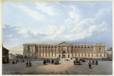 Kolonáda Louvru - v knize "Promenade dans Paris et ses environs", návrh Jacottet a Benoist, cca 1840 od Philippe Benoist