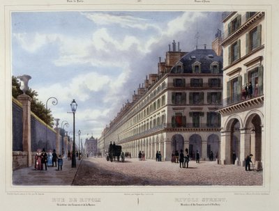 Rue de Rivoli - v ""Procházka v Paříži a okolí"", Jacottet a Benoist, ed. Gihaut od Philippe Benoist