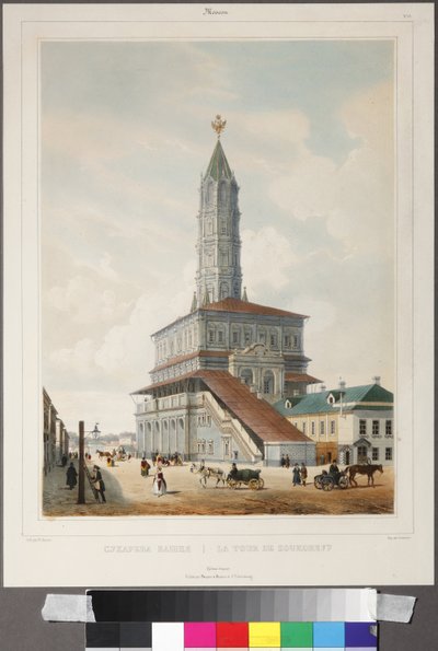Soukoreff - Sukharevova věž v Moskvě par Benoist, Philippe (1813-1905) od Philippe Benoist
