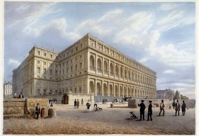 Pohled na palác Orçay (nebo Orsay?) - v “” Promenade dans Paris et ses environs””, navržený Jacottetem a Benoistem, c. 1840 od Philippe Benoist
