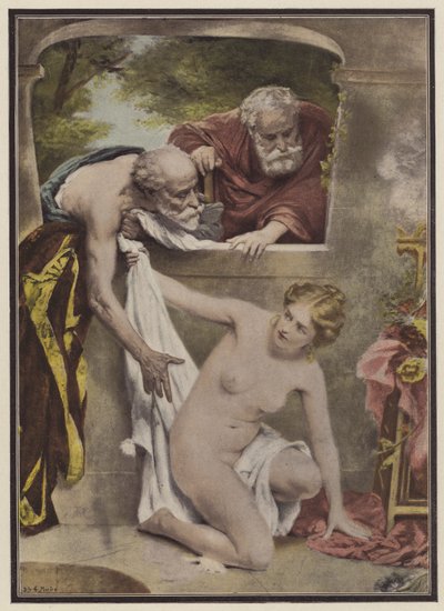 Susanna a starší (barva lito) od Philippe Felix Dupuis