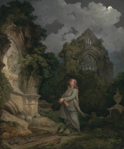 Filozof na měsíčním hřbitově od Philippe Jacques de Loutherbourg