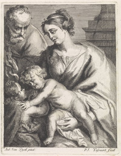 Svatá rodina s Janem od Philippe Joseph Tassaert