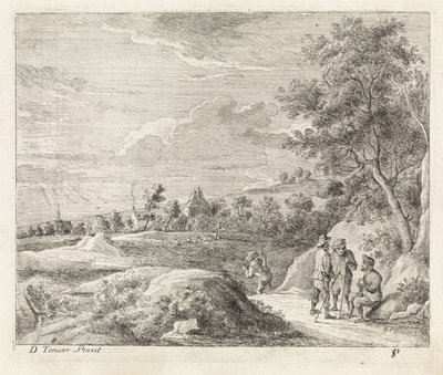 Krajina se čtyřmi turisty od Philippe Lambert Joseph Spruyt