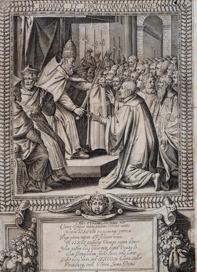 Rada stanov Maltézského řádu „“ Statuta Hospitalis Hervsalem ““ (obměkčení rytíře papežem), Philippe Thomassin, konec 16. století od Philippe Thomassin