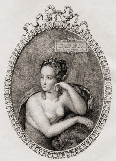 Francouzská milenka francouzského krále Jindřicha II.: Diane de Poitiers (1499-1566) od Philippe after Mercier