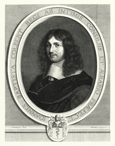 Jean-Baptiste Colbert, francouzský státník (rytina) od Philippe de (after) Champaigne