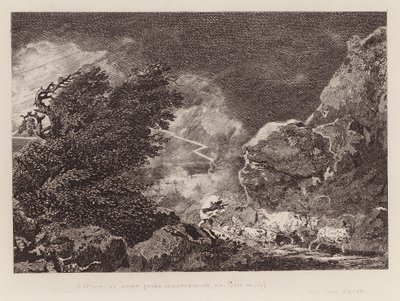 Bouře (rytina) od Philippe de (after) Loutherbourg