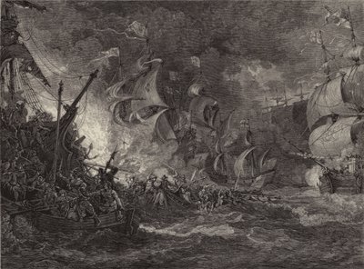 Porážka španělské armády (rytina) od Philippe de (after) Loutherbourg