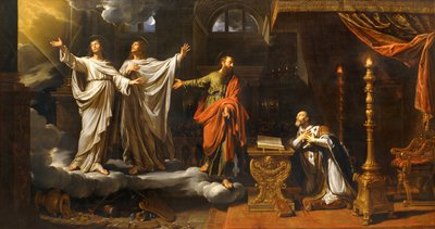 Zjevení svaté Gervaisy a svatého Protase svatému Ambrožovi... od Philippe de Champaigne