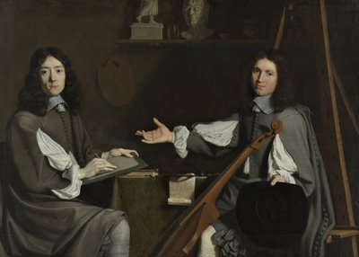 Dvojportrét obou umělců, 1654 od Philippe de Champaigne