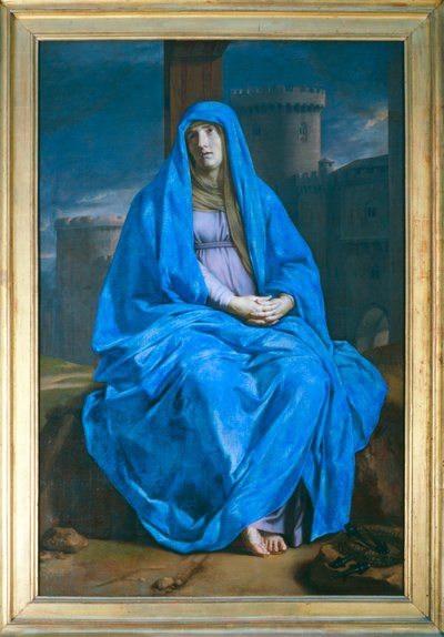 La Vierge de douleur au pied de la croix - Truchlící Panna s křížem u nohou ... od Philippe de Champaigne