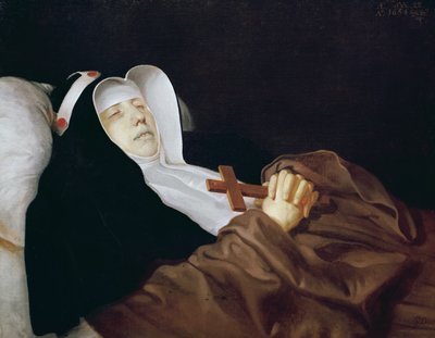 Náboženský řád svaté Brigity na smrtelné posteli, 1634 od Philippe de Champaigne