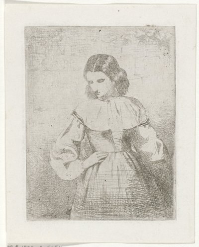 Portrét mladé ženy od Philippus Anthonius Alexander Kanne