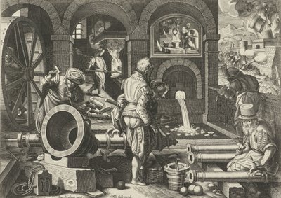dělostřelecká dílna Nové vynálezy a objevy (název série) Nova Reperta (název seriálu) od Philips Galle (attributed to workshop of)