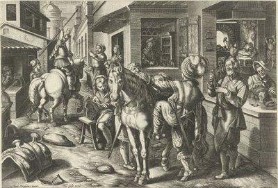 Třmeny Nové vynálezy a objevy (název série) Nova Reperta (název seriálu) od Philips Galle (attributed to workshop of)