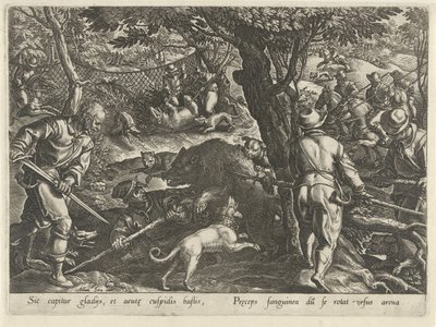 Berenjacht Jachttaferelen (název série) Ve kterém každý druh lovu, drůbeže a rybaření (název série) od Philips Galle