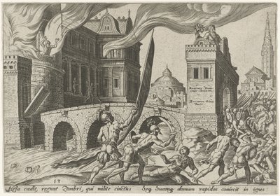 Dobytí Tirzy The Days of Doom of the Jewish People (název série) od Philips Galle