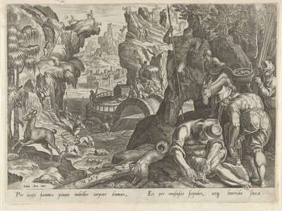 Jacht op gemzen Jachttaferelen (název série) Ve kterém každý druh lovu, drůbeže a rybaření (název série) od Philips Galle