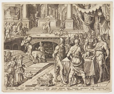 Josiah slaví Pesach od Philips Galle