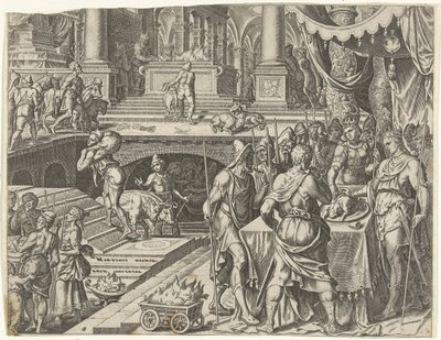 Král Josiáš slaví Pesach Historie krále Josiaha (název série) od Philips Galle