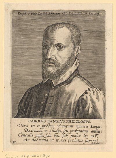 Portrét Charlese de Langheho od Philips Galle