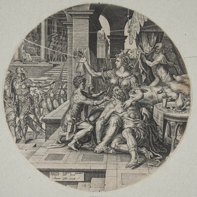 Samson a Dalila od Philips Galle