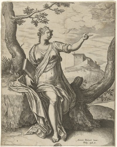 Sibille van Cumae Sibyla (název série) od Philips Galle