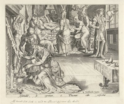 Tamar vaří pro Amnona Historie Tamar a Amnon (název série) od Philips Galle