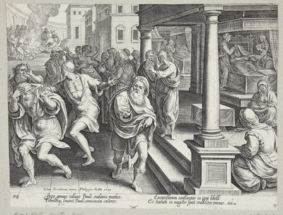 Pohřeb svatého Štěpána od Philips Galle
