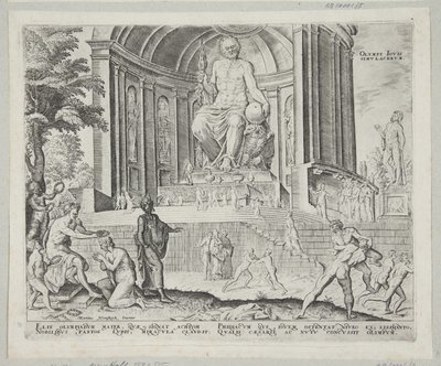 Socha Jupitera v Olympii od Philips Galle