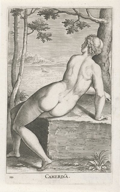 Ložnice Waternimf Ložnice (název na objektu) Stroom en waternimfen (název série) Oceanitidní nymfy, ehidrid potamidus naiad (název série) od Philips Galle