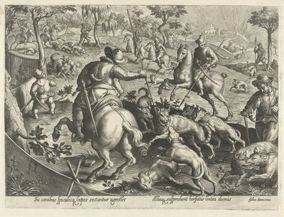 Wolvenjacht se setkal s nadějí Jachttaferelen (název série) Ve kterém každý druh lovu, drůbeže a rybaření (název série) od Philips Galle