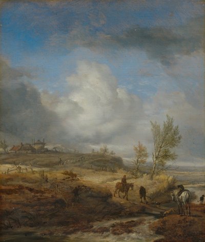 Zamračená krajina dun od Philips Wouwerman