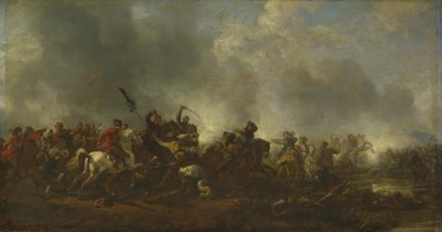 Kavalérie útočící na pěchotu, 1656-1668 od Philips Wouwerman