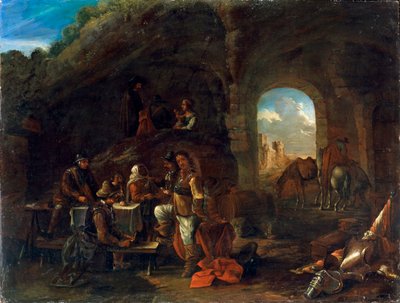 Tavern Scene, c1640-1665 od Philips Wouwerman