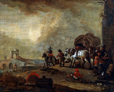 Cestovatelé na cestě, 17. století od Philips Wouwerman