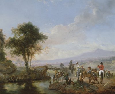 Hawking Party (olej na mědi) od Philips Wouwerman