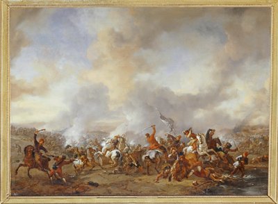 Velká bitva jezdců a pěšáků... od Philips Wouwermans or Wouwerman