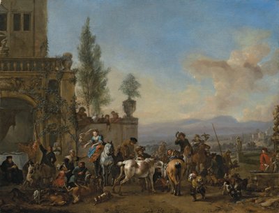 Návrat z lovu (olej na panelu) od Philips Wouwermans or Wouwerman