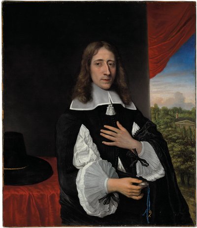 Portrét profesora Franciscus Van Schooten, 1656 od Phillips de Koninck
