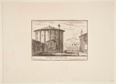 Dánsky: Chrám bohyně Vesty. 1. Chrám Fortuny Virile od Philothée Francois Duflos