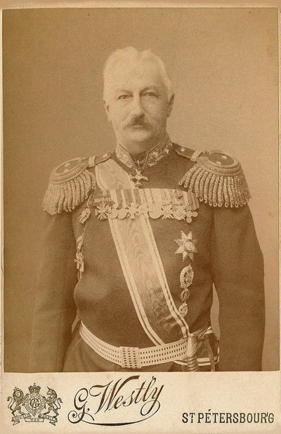 Generál Konstantin Pavlovič Prezhbiano 1840-1905. od Photo studio E. Westly and Co.