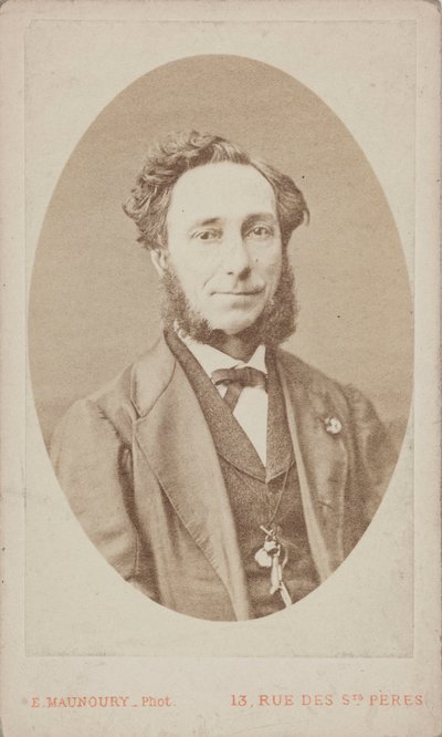 Portrét houslisty a skladatele Camilla Sivoriho 1815-1894 . od Photo studio Eugène Maunoury.