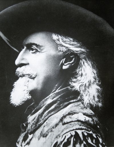 Buffalo Bill (1846-1917) (černobílá fotografie) od Photographer American