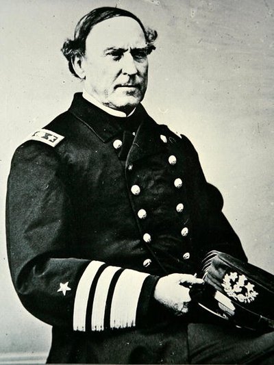 Portrét Davida Glasgowa Farraguta (1801-1870); dobyl New Orleans v roce 1862 a Mobile Bay od Photographer American