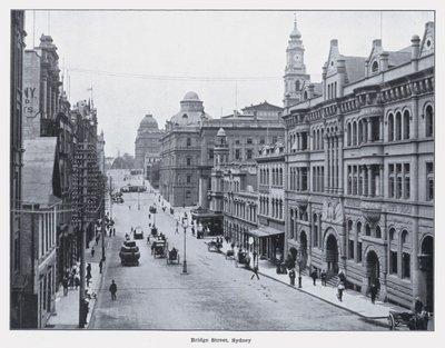 Bridge Street, Sydney (černobílá fotografie) od Photographer Australian