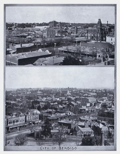 Město Bendigo (černobílá fotografie) od Photographer Australian