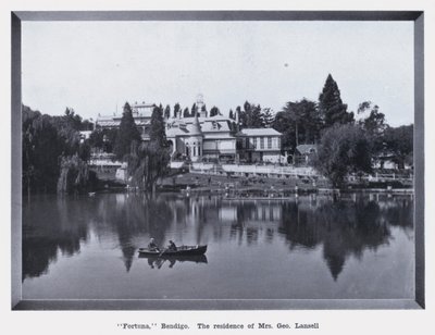 "Fortuna," Bendigo, rezidence paní George Lansell (č/b foto) od Photographer Australian