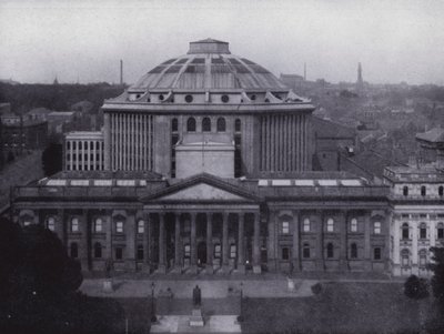 Melbourne: Veřejná knihovna a muzeum, zobrazující největší kopuli na jižní polokouli, knihovna obsahuje 350 000 svazků (černobílá fotografie) od Photographer Australian